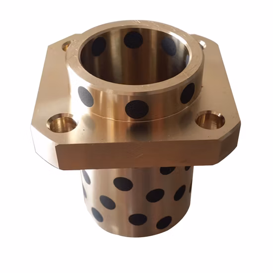 Bague en bronze Oilless Cuzn25al5 de coulée centrifuge avec prise en graphite Bush de roulement sur mesure